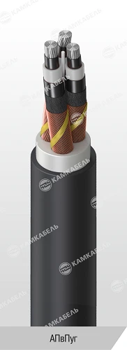 Power Cable with Aluminum Conductors, XLPE Insulation, 10-35 kV, AПвПуг