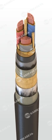 Power Cable with Copper Conductors and Impregnated Paper Insulation, 1 kV, SB2лШнг Model