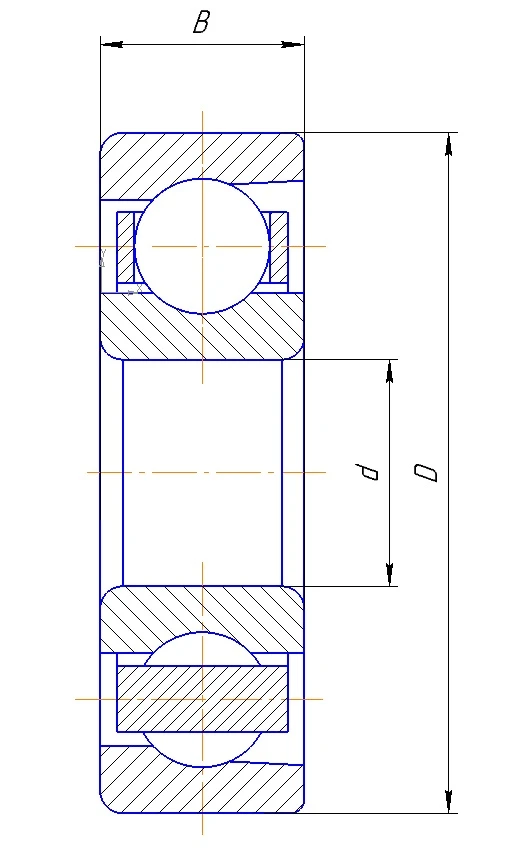 Radial-axial Ball Bearing T-36206E GOST 520-2011