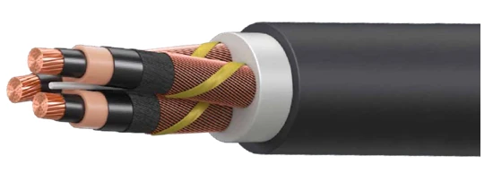 كابلات الطاقة مع موصلات نحاسية وعزل EPR، 0.66/1/3 ك ف، Vz-ReBReng(A)-HF-XL