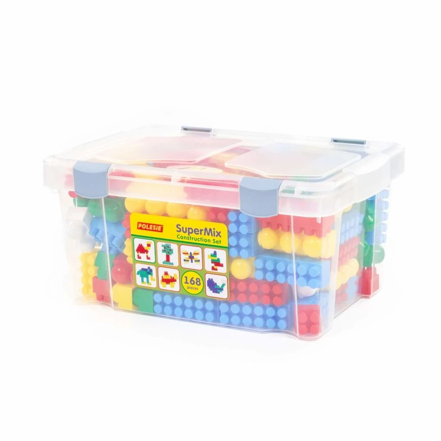 Educational Super-Mix Building Set 168 Pieces in Container