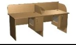 Computer Box for Two Persons - 1800x680x1050 mm