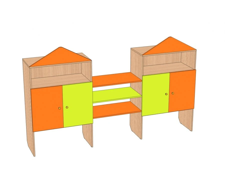 Toy Storage Unit "House-2" without drawers SI-D2