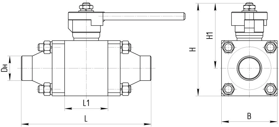 Steel Ball Valve ATEX.491284.062 for Pipeline Isolation