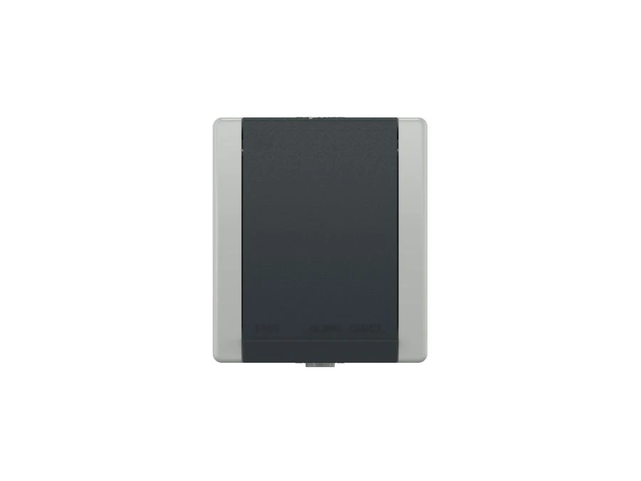 Caduceus Aling Power Outdoor Socket with Grounding, 16A, 250V, IP44, Grey Anthracite, Model 241.1A