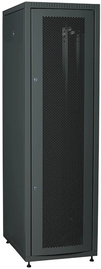 LINEA E 42U Floor Cabinet 600x800mm with Perforated and Metal Doors LE05-42U68-PM
