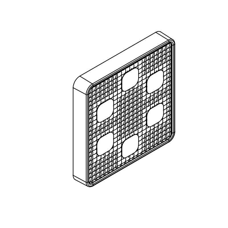 عدسة LED للإضاءة AMT-VE-100x100-3535(6)-20x50-AMK
