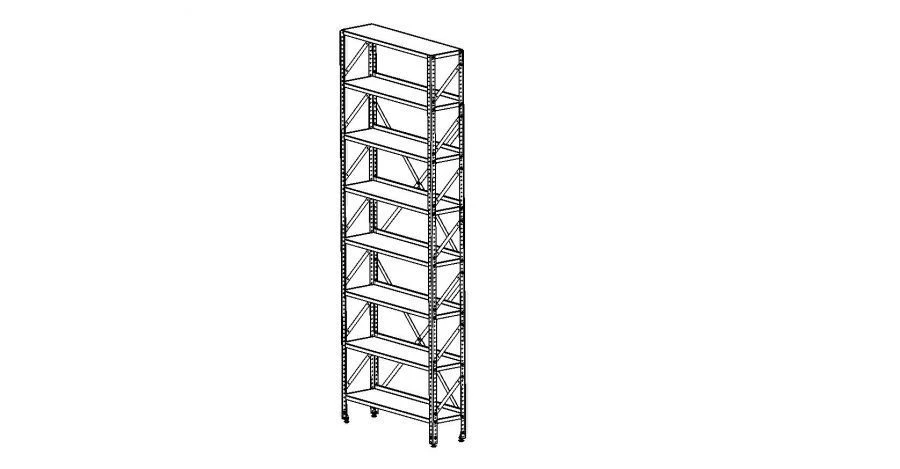 Metal Shelf for Book and Document Storage