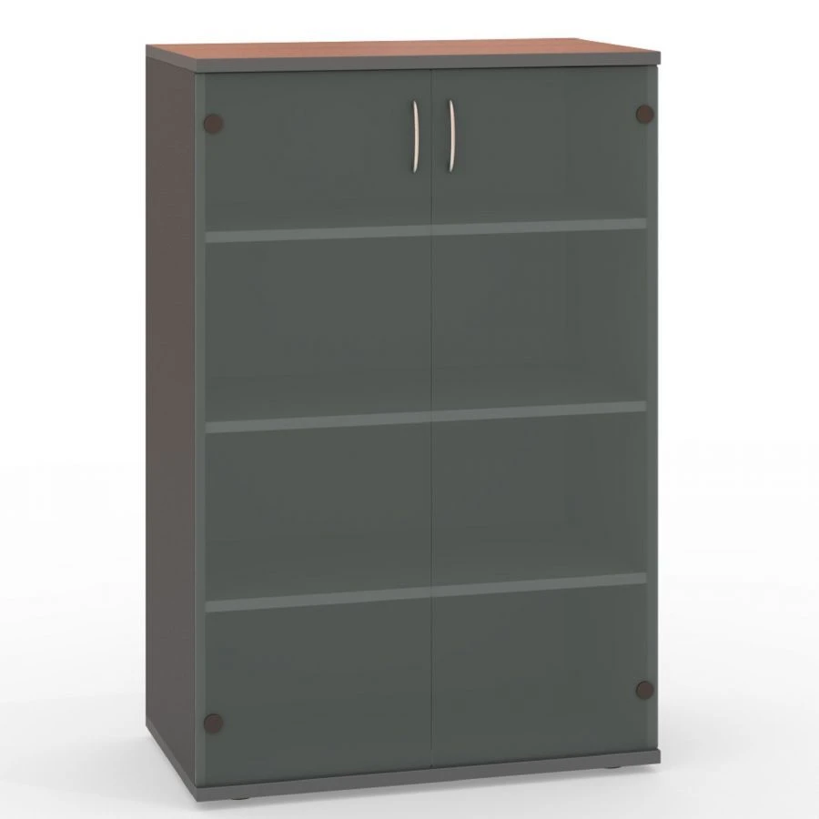 Office Furniture Set "Strategy" S72 2-Door Glass Cabinet