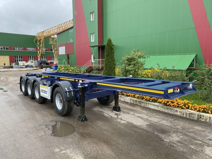 مقطورة حاويات بأربع محاور موديل PD-41R مع مجموعة محور BPW