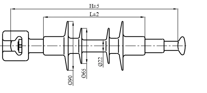 عازل تعليق خطي مع غلاف سيليكون عضوي LK 120/10-I-3 GP