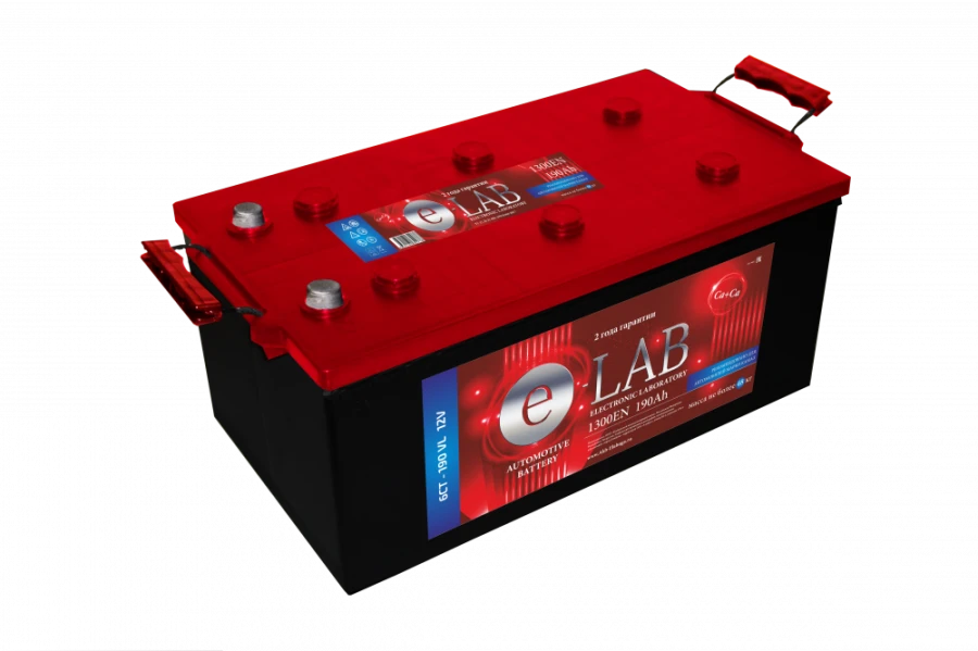 Lead Acid Battery for Starting Piston Engines 6ST-190 "ELAB" Body B1