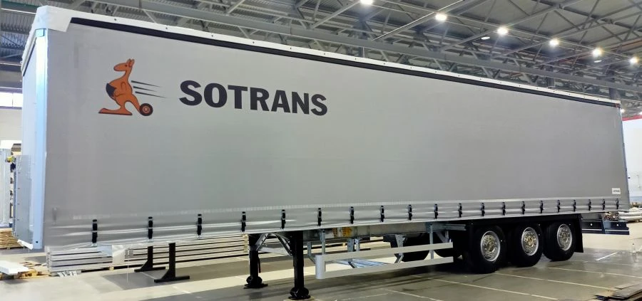مقطورة SOTRANS WALLAROO MZSSC3 SC3-1 الإصدار 11 مع المخاريط وآلية الستائر