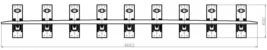 SP850 Profile Counterrail with Full Set of Pads and Fasteners for MP380.00 Project