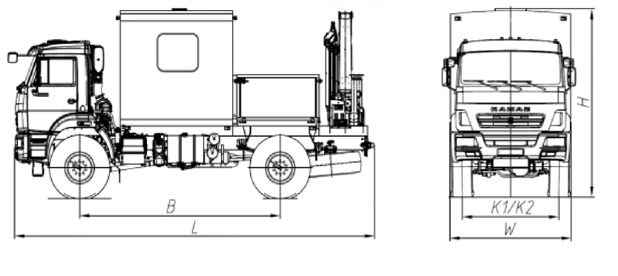 Special Cargo-Passenger Vehicle Model 676514 with Crane-Manipulator (IM15, IM20, IM27, IM40T, IM50, IM55, IM77, IT80, IT90)