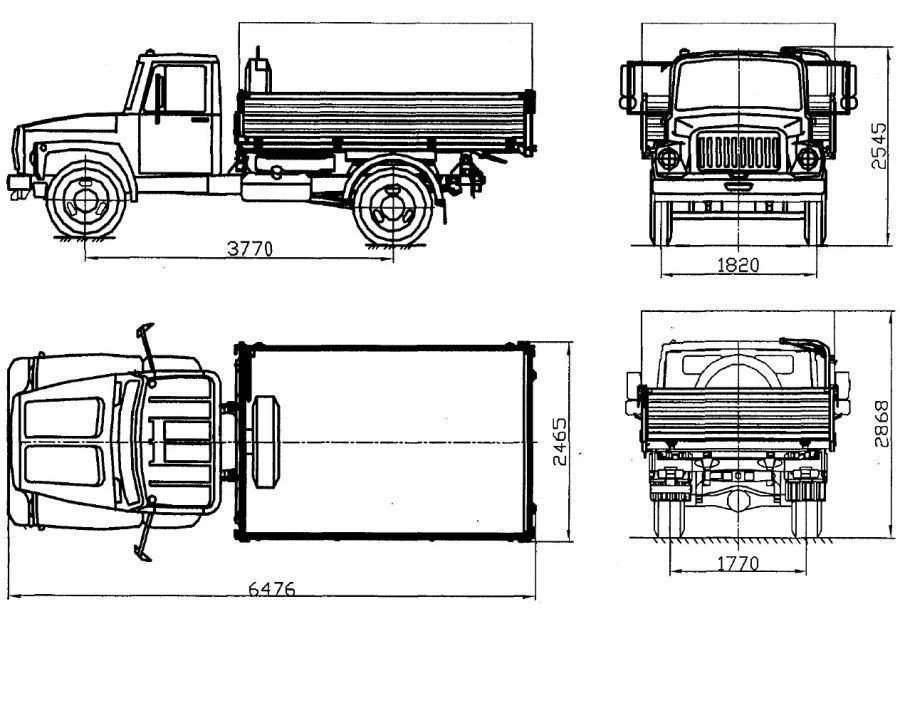GAZ-SAZ-25061-10 Dump Truck with Three-Way Discharge on GAZ-33088 Chassis