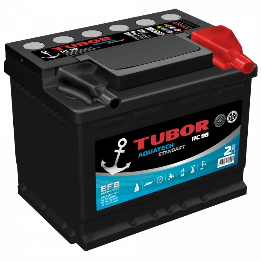 بطارية TUBOR AQUATECH STANDART الرصاصية الحمضية 6ST-60.1(0) VL