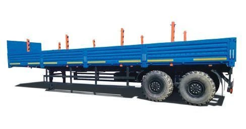 Metal Semi-Trailer with Drop-Sides and Extendable Stands for Versatile Transport 588521