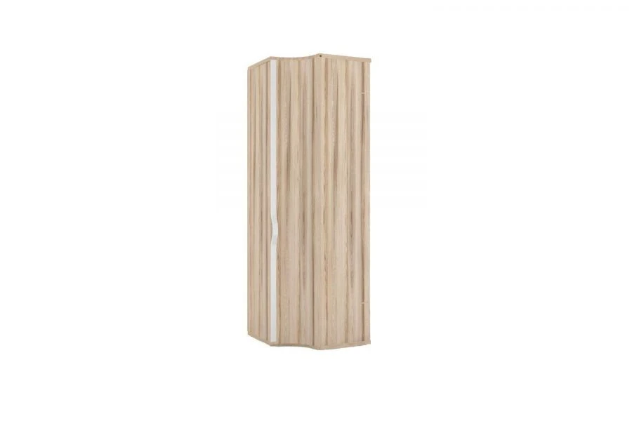 Corner Wardrobe with Curved Door (White/Desira Ash M) Model LD.636060.000