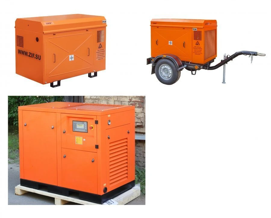 Electric Air Compressor Station ZIF-SVE 6.3/0.7 (ARM19-12) on Trailer