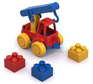 Mini Constructor Set with Crane "Nordic" - 42 Pieces