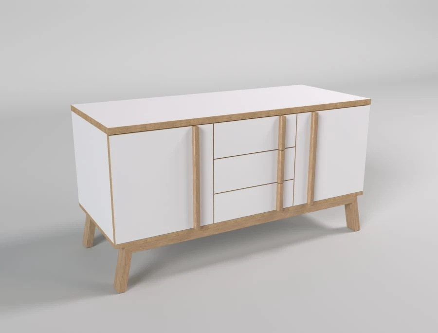 Elegant Sideboard with Doors and Three Drawers G1