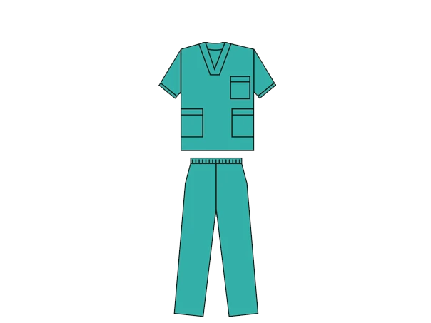 Women's Reusable Non-Sterile Sanitary Clothing Set - Batiste Fabric