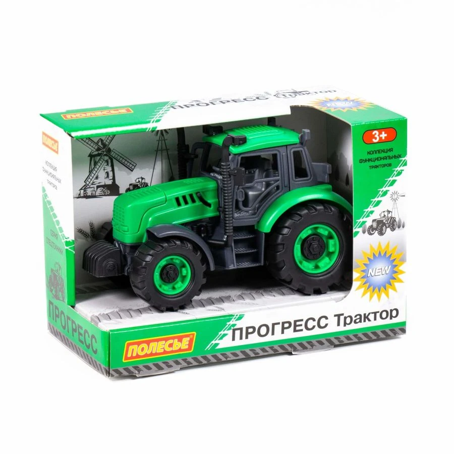 Inertia-Driven Toy Tractor with Detailed Design for Kids Progress Model 91222