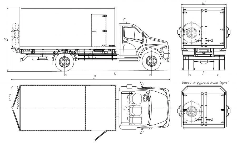 CNG-Powered Cargo Truck for Hazardous Materials - Model 5759AP-3