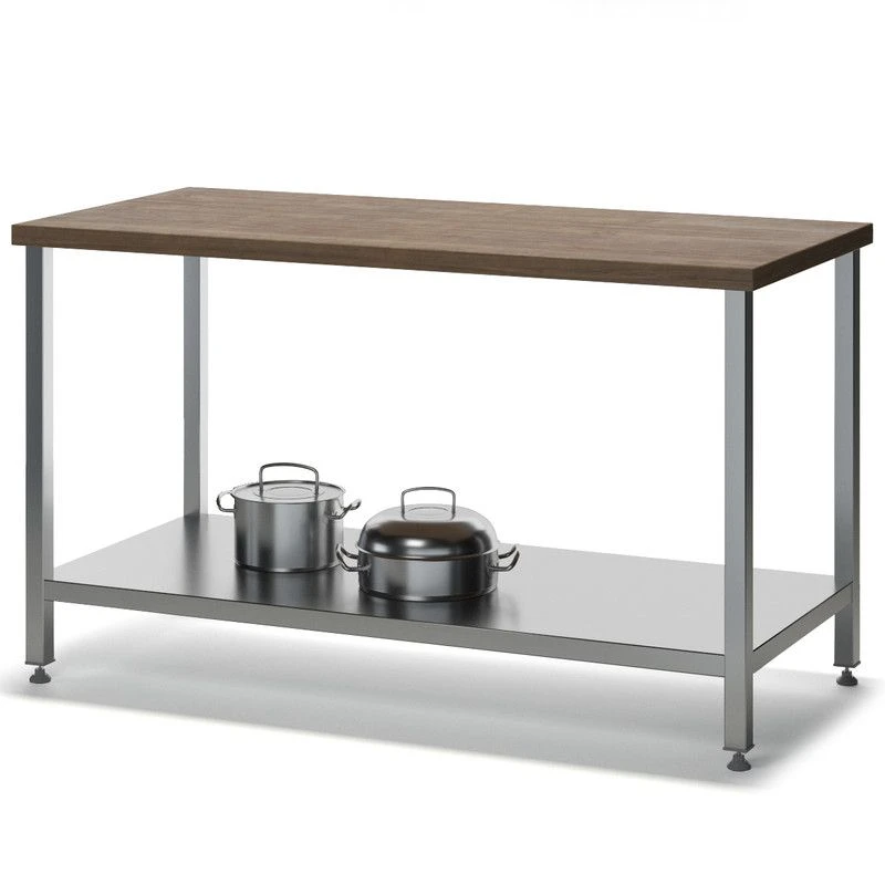 Stainless Steel Pastry Table with Wooden Top SRKP