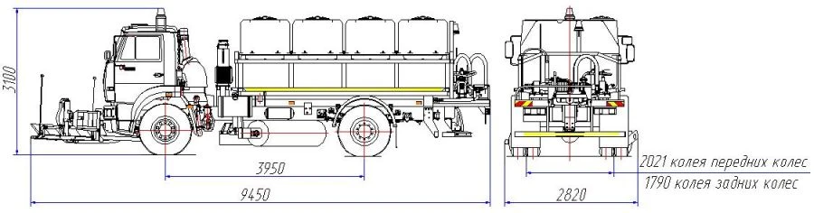 آلة صيانة الطرق مع مجموعة المعدات الصيفية MK-4532-05