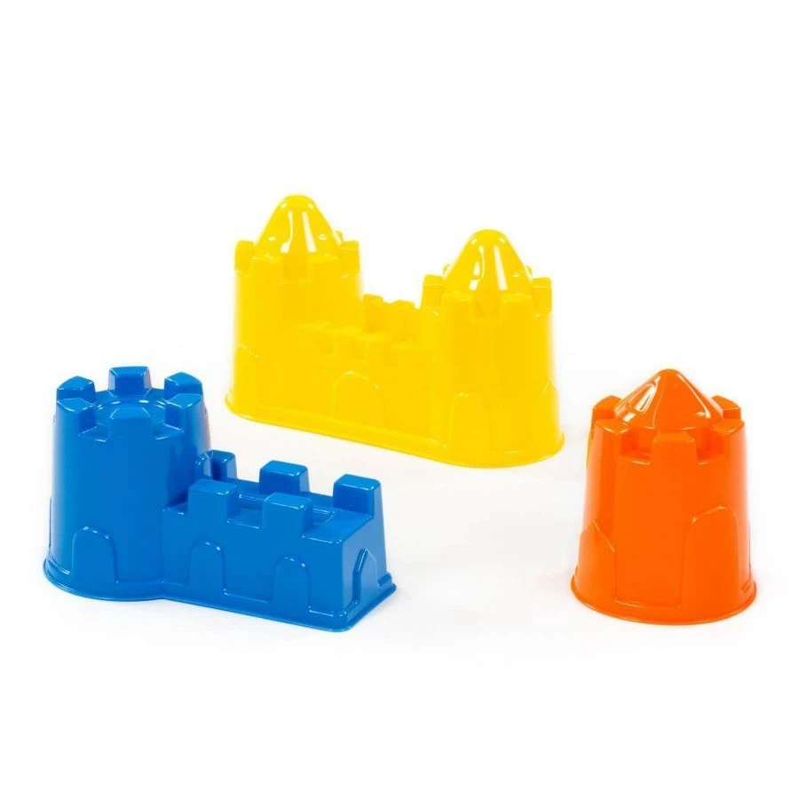 Colorful Sandcastle Molds Set - Bridge, Tower, Wall with Two Towers (Model 37251)