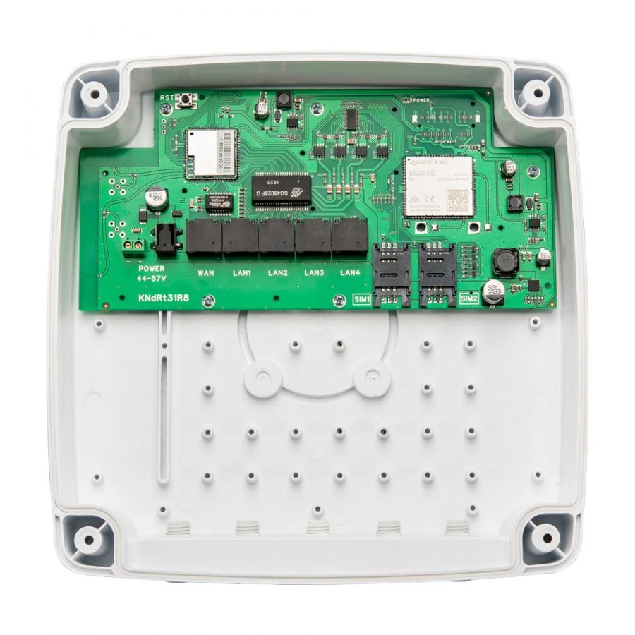 جهاز التوجيه الخارجي لمراقبة الفيديو Kroks Rt-Ubx PoE DS mQ-EC 4-48 مع مودم LTE
