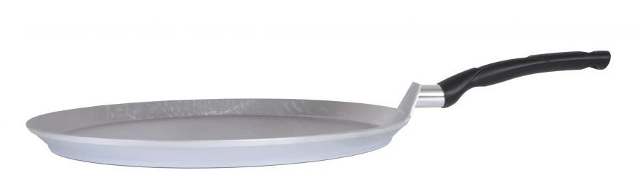 Aluminum Flat Bread Pan 350mm (Uncoated) Kukmara with Bakelite Handle