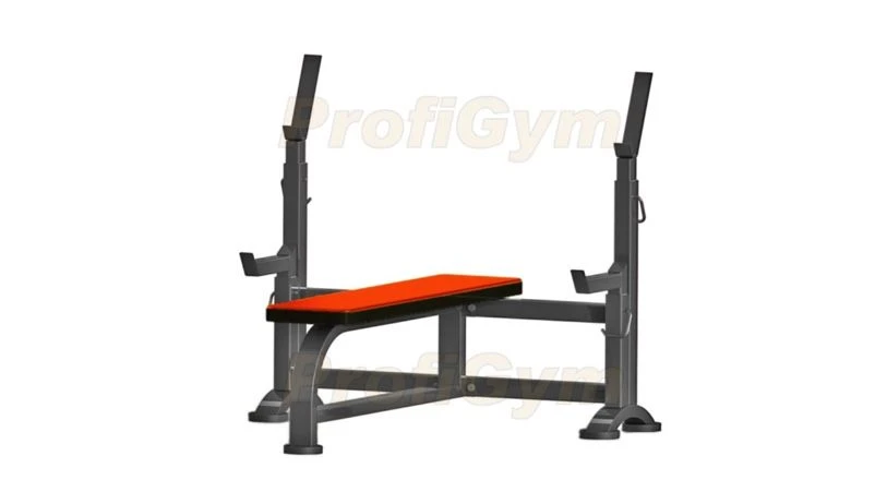 مقعد ضغط مسطح احترافي مع دعائم أمان SK-0040-H