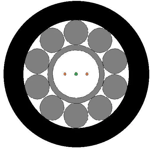 كابل الألياف الضوئية الجيوفيزيائية كود-1(2)-300