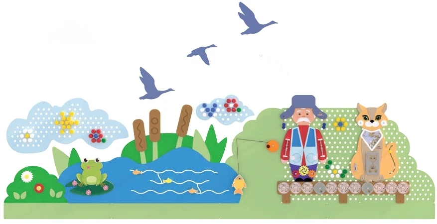 لوحة تعليمية زخرفية "صيد الأسماك" PD-00R