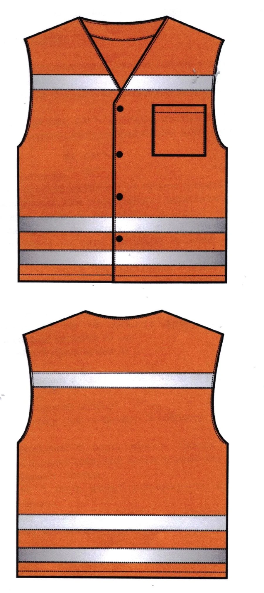 Women's High-Visibility Signal Vest with Oil-Water Repellent Finish, Model J-1