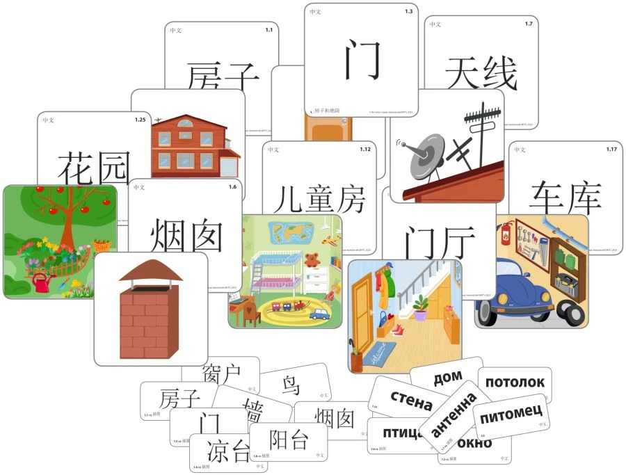 Magnetic Poster "My Home" with Card Set