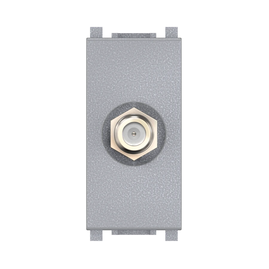 Caduceus Aling Experience Hidden Installation Satellite Antenna Socket F/F, 1M, Silver, Art. 74265.S