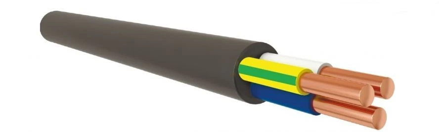 Fire-resistant power and control cable, halogen-free insulation and sheathing
