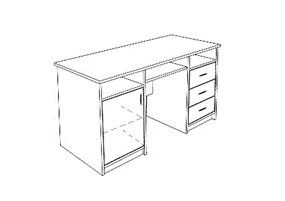 Freedom Office Desk with 2 Cabinets, Art. FSTS 20