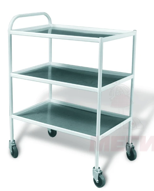 طاولة إجراءات متنقلة مع ثلاث رفوف زجاجية، SPp-02-MSK (502-01)