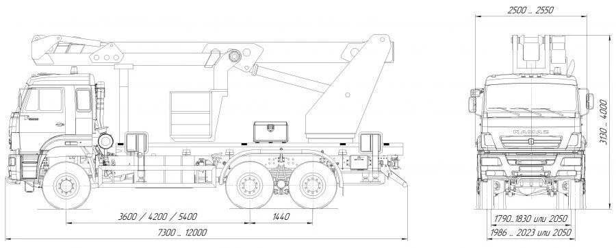 Vehicle with Lifts and Work Platforms R180T, VА180T VelMash-S Type 57525 Modification 57525N