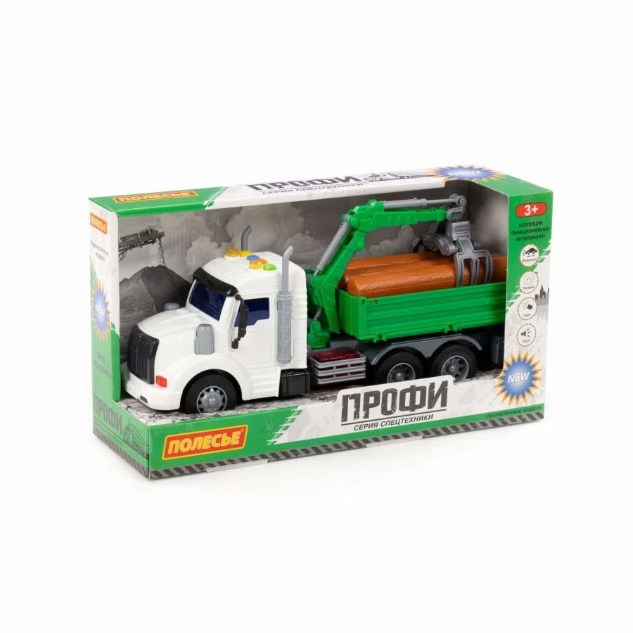 Inertial Green Board Truck with Crane and Sound Effects - Profi Model 96142
