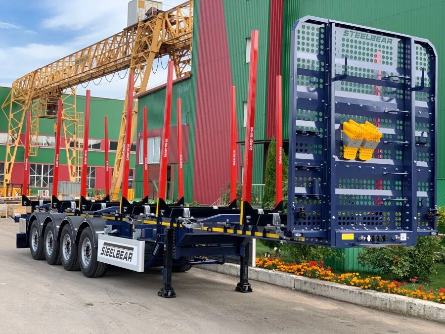 مقطورة نقل الأخشاب رباعية المحاور PN-41L مع محور BPW HSFALM 9010-15 V36