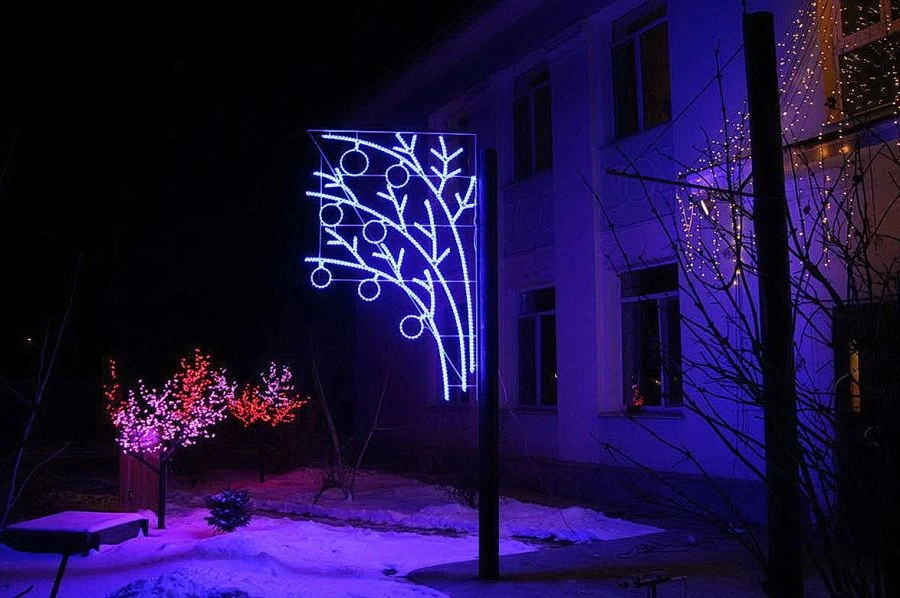 مصباح LED الزخرفي "ميموزا" - ضوء خارجي مع حوامل (220 فولت، 24 فولت، 12 فولت)