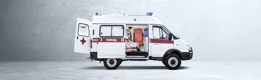 Medical Emergency Ambulance Vehicle Class A, Modification 221772, Euro-2 Gasoline Engine