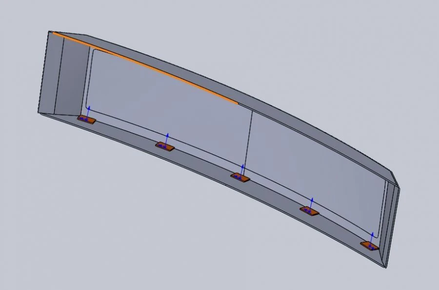 Fiberglass Indicator Panel for Tram Cars Model 71-411.16.23.210