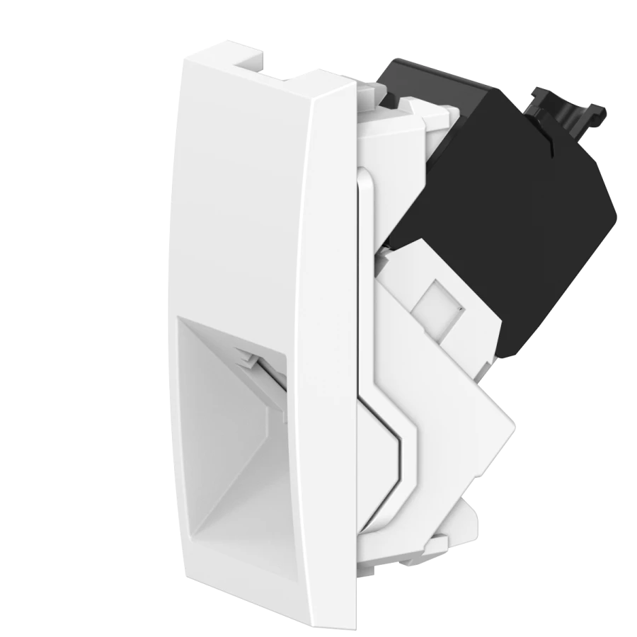 CADUCEUS ALING MODE مقبس كات 6A FTP RJ45 مخفي التثبيت، 1م، أبيض، فن. 666S.0
